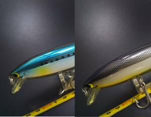 廃番 ダイワ ショアラインシャイナーR55 USED 2個セット シーバスゲームに LOT OF 2 DISCONTINUED DAIWA SHORE LINE SHINER MINNOW