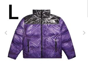 新品未使用◆L Supreme × The North FaceTrompe Loeil Printed Nuptse Jacket Purple ノースフェイス ヌプシ シュプリーム