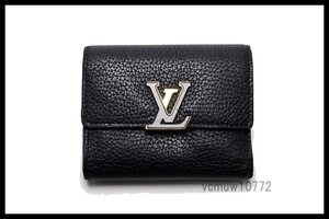 RFIDタグ近年希少美中古■LOUIS VUITTON トリヨン ポルトフォイユカプシーヌコンパクト レザー 3つ折り財布 ルイヴィトン■1114bs38070