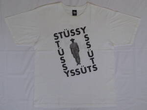 1円 超レア!スペシャル★STUSSY/ステューシー/YES WAVE Tシャツ/白/XL/フォト/目隠し/BLINDFOLDED MAN/OLD PHOTO/アーカイブ/名作/希少