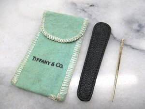 ★【B送900円】1132　TIFFANY&Co.　ティファニーアンドコー　トゥースピック　つまようじ　爪楊枝　14K　ゴールド　収納袋付き　