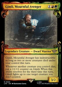 MTG ■金/英語版■ 《死を悼む復讐者、ギムリ/Gimli, Mournful Avenger》▲ショーケース▲ 指輪物語:中つ国の伝承 LTR