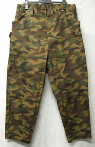 ヨウジヤマモト プールオム：YOHJI PRODUCE 迷彩柄 綿 パンツ 3 （ サルエル デニム Yohji Yamamoto pour HOMME Camouflage Pants 3