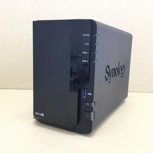 【2406040828-1】動作確認済み・システム消去済み ＳＹＮＯＬＯＧＹ ネットワーク接続ストレージ DS218+ 2000GB(1000GB×2) LANケーブル