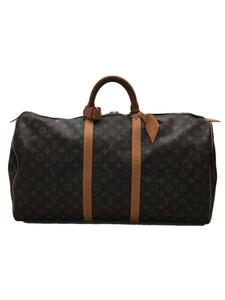 LOUIS VUITTON◆キーポル55_モノグラム_BRW/PVC/BRW