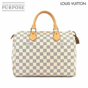 ルイ ヴィトン LOUIS VUITTON ダミエ アズール スピーディ 30 ハンド バッグ N41533 ゴールド 金具 Speedy 30 90241265