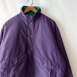 80s L.L.Bean 中綿 ナイロン バギーズジャケット XL パープル USA製 ビンテージ 80年代 LL Bean LLビーン オリジナル ヴィンテージ