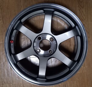 RAYS TE37 sonic SL 16×7J inset34 4穴 PCD100 プレスドグラファイト 2本 美品