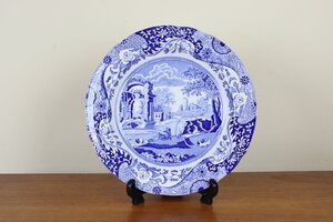 スポード　ブルーイタリアン　プレート26cm　大皿　イギリス　SPODE　アンティーク　陶磁器　つ401