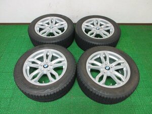 Q175【送料無料 在庫処分!!】205/55R16 超溝高 8.5~9分山 ブリヂストン スタッドレス VRX2 ♪ アルミ ホイールセット 4本 美品 ♪ 激安 BMW