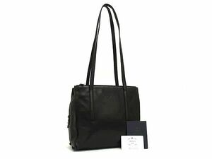 1円 ■美品■ PRADA プラダ レザー ショルダー トートバッグ 肩掛け レディース ブラック系 BM3372