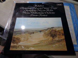 イシュトヴァン・ケルテス氏の直筆サイン入,ISTVAN KERTESZ SIGNED!!!/VIENNA PHILHARMONIC/SCHUBERT:SYM NO.4,NO.5(UK/DECCA:SXL 6483 LP