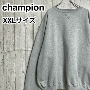 ☆送料無料☆ champion チャンピオン スウェットトレーナー XXL グレー ビッグサイズ ビッグシルエット メキシコ製 22-208