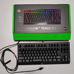 1ヶ月のみ使用の美品 RAZER BlackWidow V3 ゲーミングキーボード イエロー軸　黄軸　日本語 JP配列