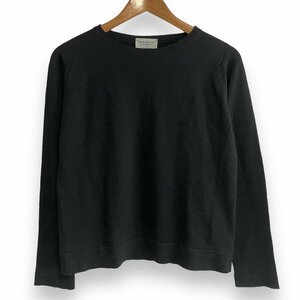 美品 JOHN SMEDLEY ジョンスメドレー 長袖 クルーネック ハイゲージニット セーター S ブラック