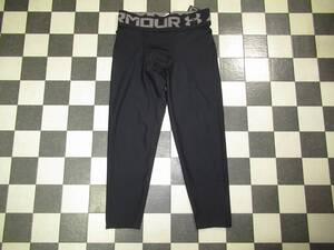 ★アンダーアーマー★新品　SM　黒　コンプレッション　ベースレイヤー UA HG ARMOUR 2.0 3/4 LEGGING