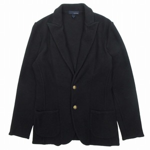 美品 ラルディーニ LARDINI ウール ニット テーラード ジャケット ブレザー アウター シングル 2B イタリア製 JK.811 JQLJM59 サイズS