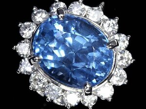 VULL11923SS【1円～】新品仕上【RK宝石】ジュエリーマキ 極上非加熱サファイア 特大4.737ct!! 極上ダイヤモンド 0.58ct Pt850 超高級リング