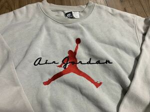 NIKE AIR JORDAN ナイキ エア ジョーダン トレーナー 刺繍ロゴ グレー フリーサイズ