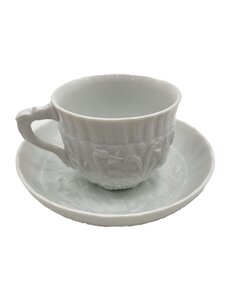 Meissen◆カップ&ソーサー/2点セット/WHT/スワンサービス/白磁//