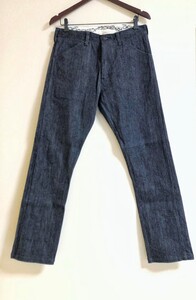 極上ストレッチデニム●HWZNBROSS Fully Stretch II Indigo Work Pants ハウゼンブロス インディゴ デニム ストレッチ ワークパンツ Ｌ新品