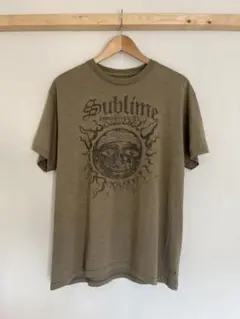 古着バンドTシャツ SUBLIME サブライム L位 カーキ ロゴ