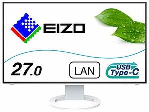 【中古】EIZO FlexScan EV2795-WT （27.0型/2560×1440/フレームレスモニター/アンチグレアIPS/疲れ目軽減/ホワイト）