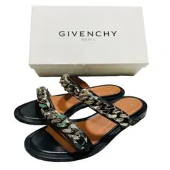 GIVENCHY ジバンシー　レザー フラット　サンダル 40 ブラック