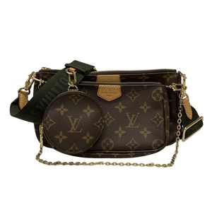 ルイヴィトン LOUIS VUITTON ショルダーバッグ M44813 ミュルティポシェットアクセソワール レザー カーキ SR4119/RFID確認済み 美品