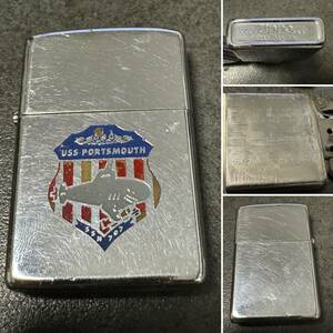 ☆ZIPPO ジッポー ライター☆USS PORTSMOUTH ポーツマス 米軍 潜水艦☆当時物 ヴィンテージ品☆火花 ○ / 着火未確認☆