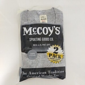 THE REAL McCOYS リアルマッコイズ 新品未開封 2パックTシャツ 半袖 MC12030 2pcs PACK TEE S グレー