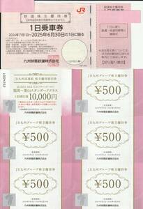 【NEW】最新　JR九州　株主優待　1日乗車券＋500円券5枚＋高速船割引券＋案内文書