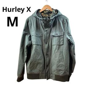 Hurley ハーレ ミリタリー フーディージャケット アウター M