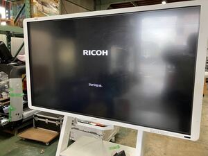 中古 難あり RICOH インタラクティブホワイトボード D6510 65v型ワイド 専用スタンド タッチペン リモコン付属 引取り限定