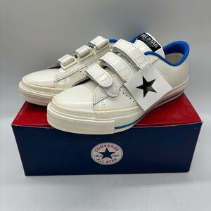 【23.5cm】Dead Stock Converse One Star V-3 Ox White Blueコンバース ワンスター ベルクロ ホワイト ブルー 日本製 ALLSTARロゴ 0209