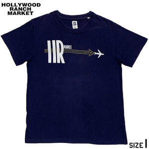 国内正規品■HOLLY WOOD RANCH MARKET(ハリウッドランチマーケット) HRM 半袖ロゴTシャツ ネイビー紺 size1 S