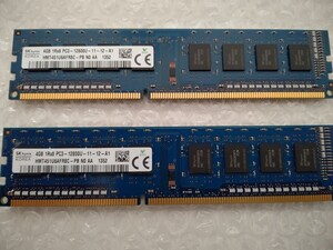 【中古品】DDR3-12800 DDR3-1600 4GB 2枚セット -233