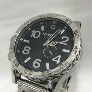 中古 ＮＩＸＯＮ ニクソン クォーツ アナログ クロノグラフ メンズ 腕時計 ＴＨＥ５１－３０ シルバー ブラック ＳＳ 時計/248