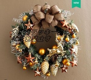 店長特選 ハンドメイド★クリスマスリース35cm★ゴージャス★リース★壁飾り★玄関リース★パーティー用