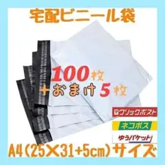 A4サイズ 宅配ビニール袋 100枚 梱包袋 ゆうゆうメルカリ