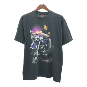 SALE///// 90年代 USA製 FRUIT OF THE LOOM フルーツオブザルーム エルヴィス・プレスリー 半袖Ｔシャツ ブラック (メンズ XL) Q6003