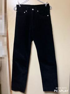 美品/GOOD ENOUGH FINESSE DENIM/コーデュロイ/28インチ/フィネス/グッドイナフ/コラボ/デニム/パンツ/黒/ブラック/藤原ヒロシ/メンズ/S