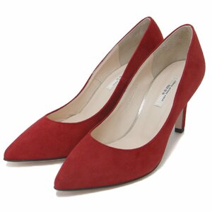 新品同様 SEVEN TWELVE THIRTY セヴントゥエルヴサーティー パンプス レッド 赤 23.0.cm スウェード ハイヒール レザー シューズ 靴