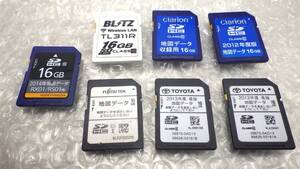 *FUJITSU TEN/など　ＳＤメモリーカード 　16GB　7枚セット 中古動作品　