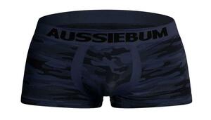 即決正規品新品 オージーバム Aussiebum Bodystretch Hipster Camo Blue -M- ストレッチトランク 紺色 現品表記サイズ M