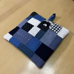 コットンリネン　鍋敷き　ポットマット　ハンドメイド