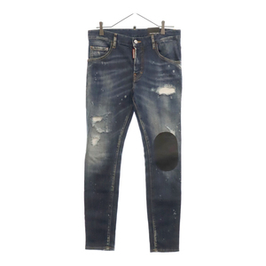 ディースクエアード 20AW SUPER TWINKY JEAN S74LB0806 S30708 リペア加工 ストレッチデニムパンツ ボタンフライジーンズ インディゴ