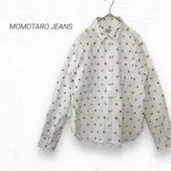 桃太郎ジーンズ MOMOTARO JEANS　シャツ　Lサイズ相当　総柄