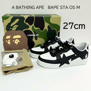 【送料無料】【新品】27cm A BATHING APE BAPE STA OS M アベイシングエイプ ベイプスタ　ブラック