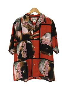 WACKO MARIA◆半袖シャツ/XL/レーヨン/RED/総柄/21SS//